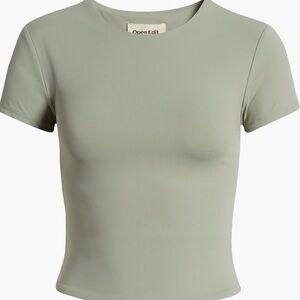 Open Edit Smooth Edit Short Sleeve Top in Green Halo